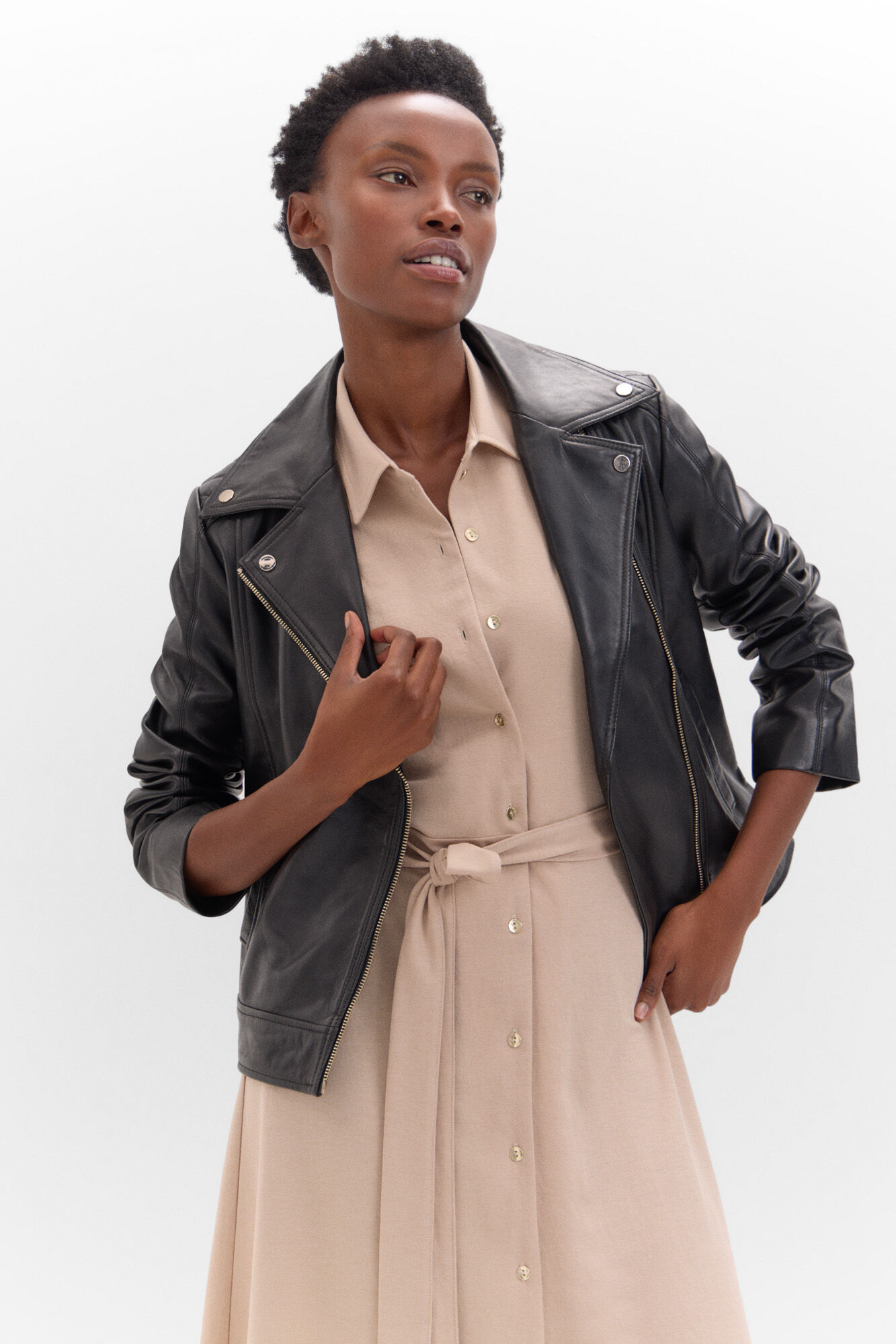 Biker de piel mujer shop