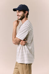 OOTO T-shirt de riscas Ecru