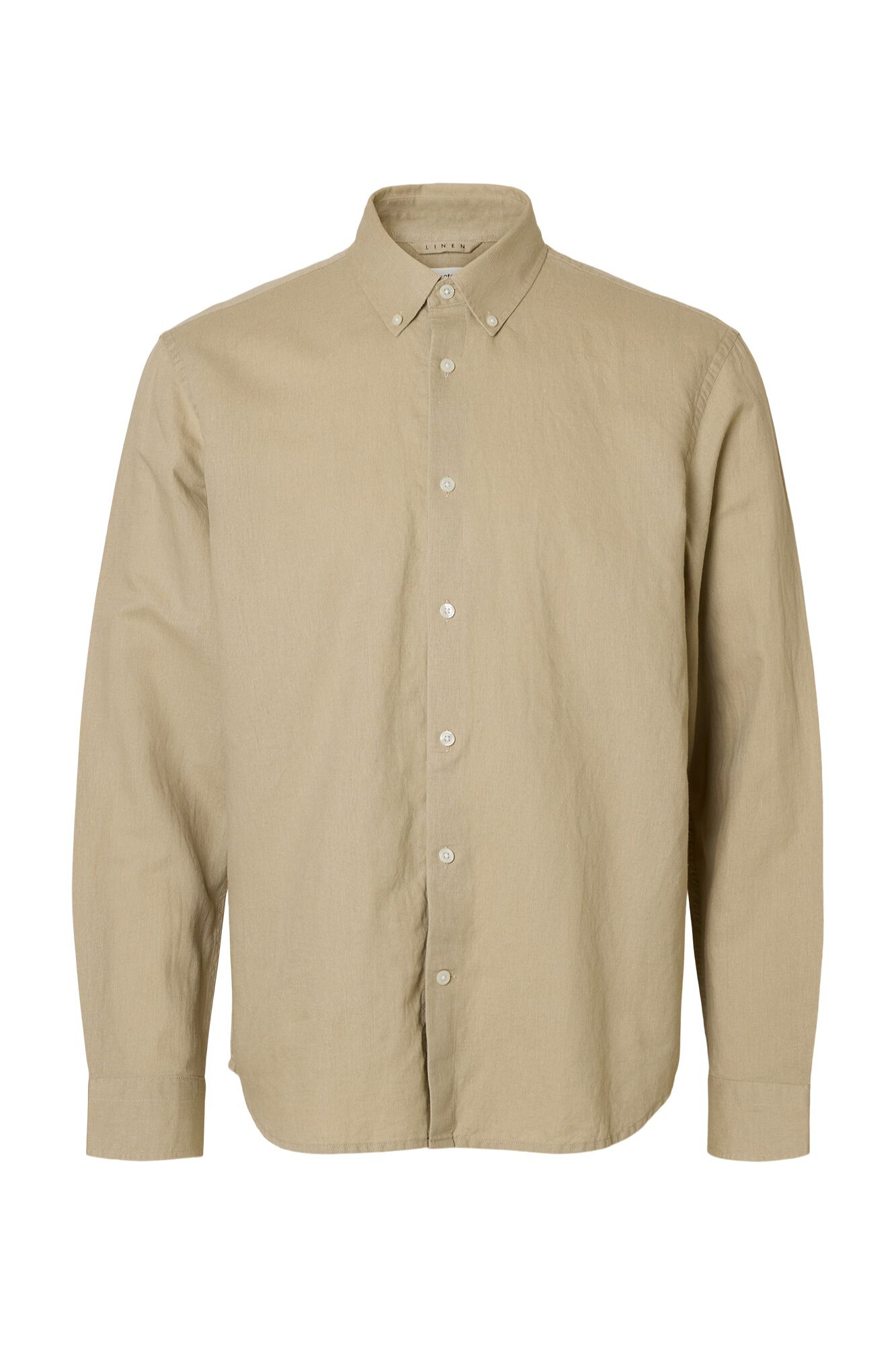 Selected Camisa de manga comprida em linho