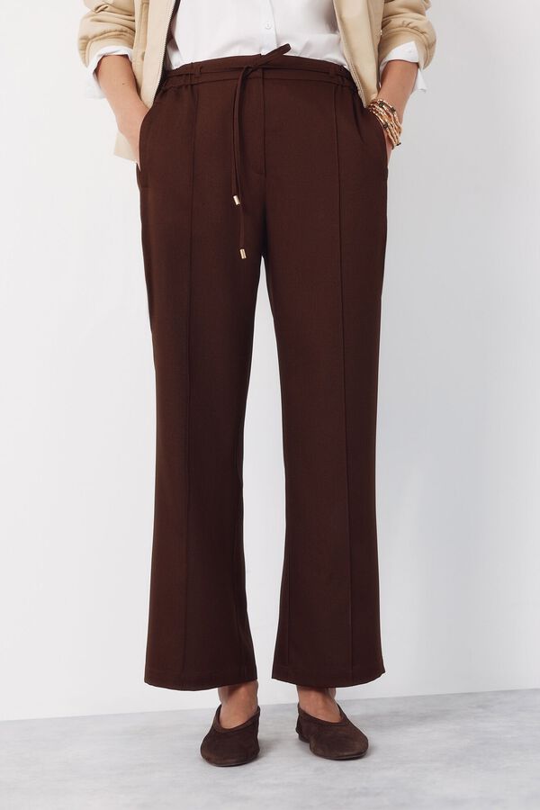 Cortefiel Cal&ccedil;as sociais com cinto Castanho