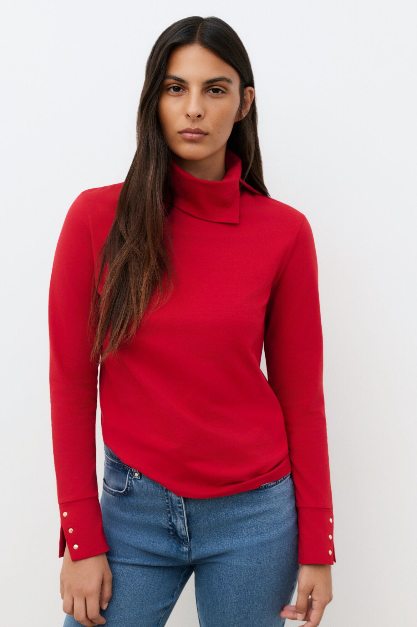 Caroll T-shirt gola alta cruzada