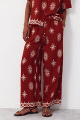 Cortefiel Printed trousers Red