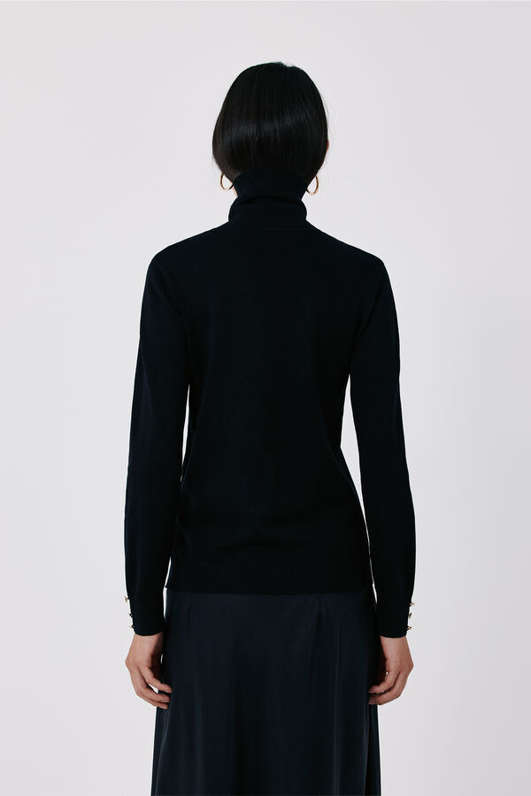 Cortefiel Roll neck jumper Black