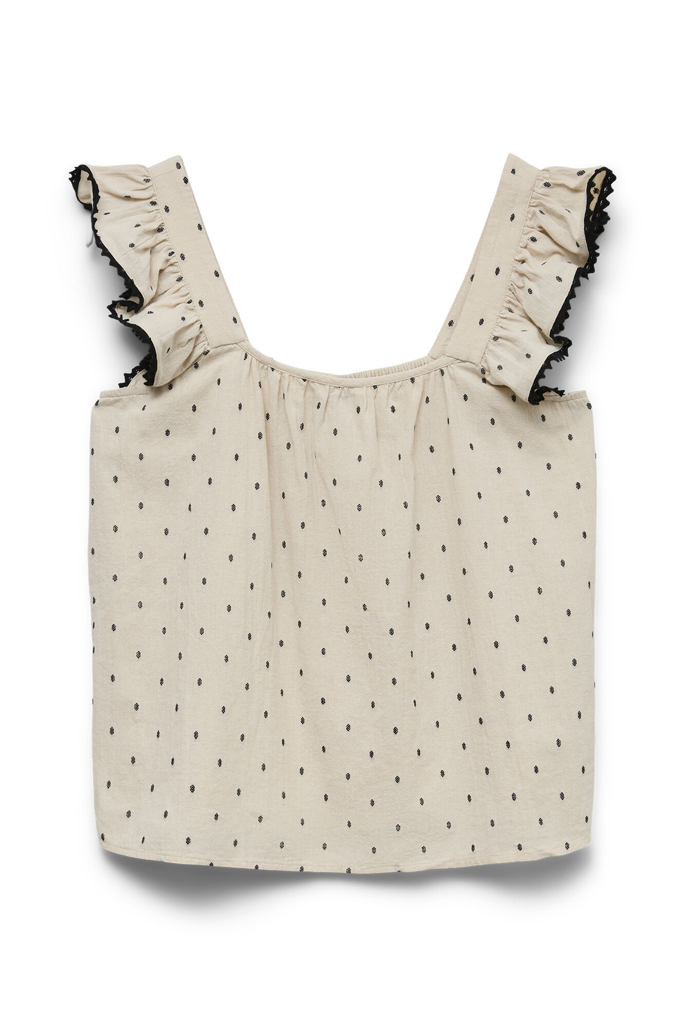 Vero Moda Top de al&ccedil;as com folhos