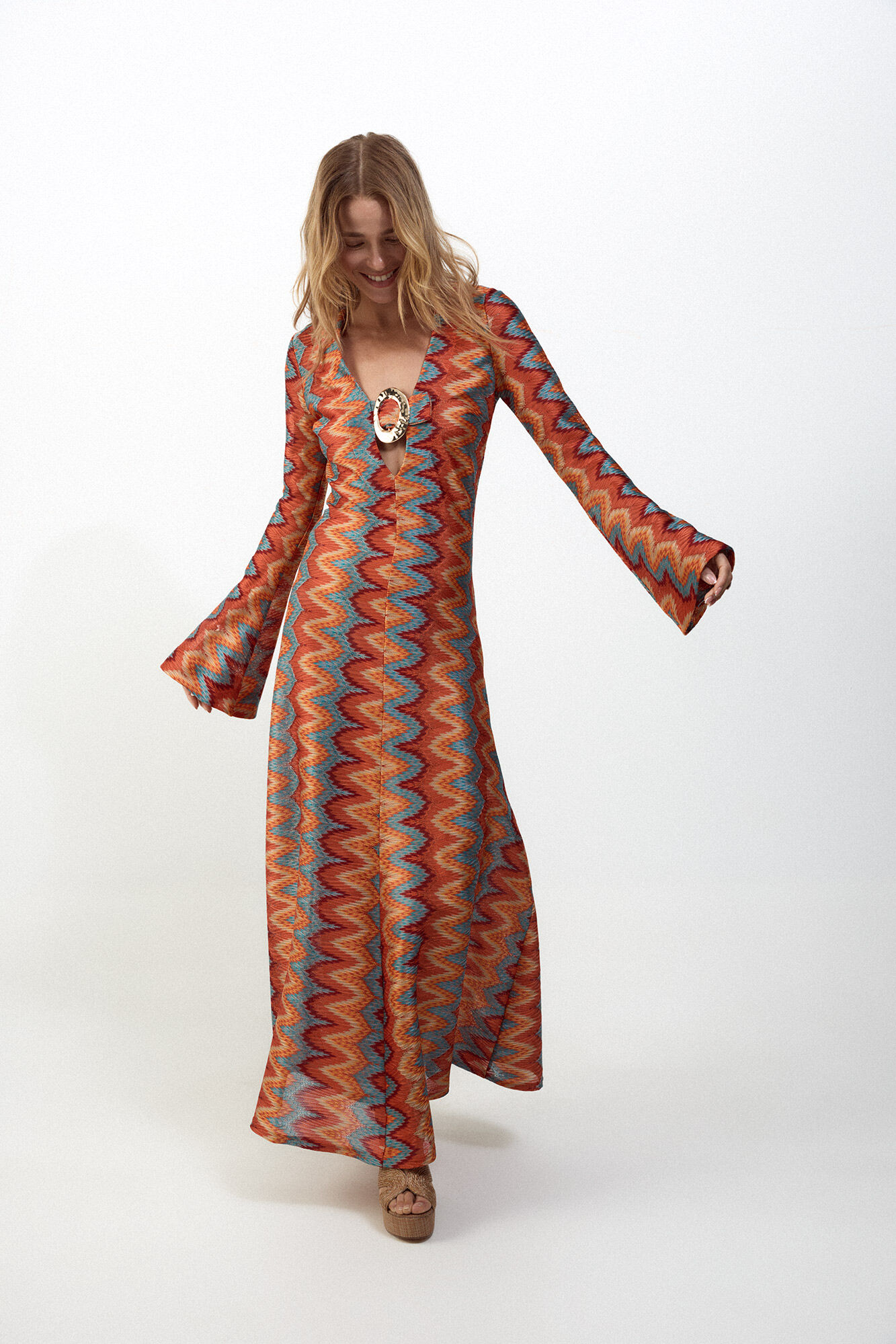Slowlove Vestido estructura multicolor