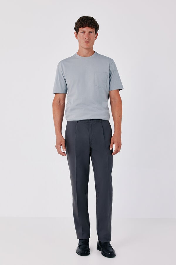 Cortefiel Basic T-shirt Grey