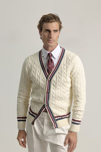 PuroEGO Cardigan universit&aacute;rio de algod&atilde;o