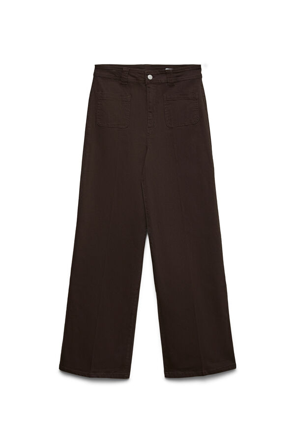 Vero Moda Jeans largos de algod&atilde;o Castanho
