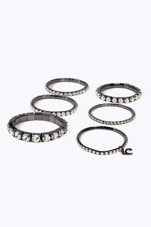 Lola Casademunt Pack pulseras Gris oscuro