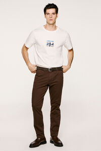 Selected Calça calças chino slim fit feita de algodão orgânico 