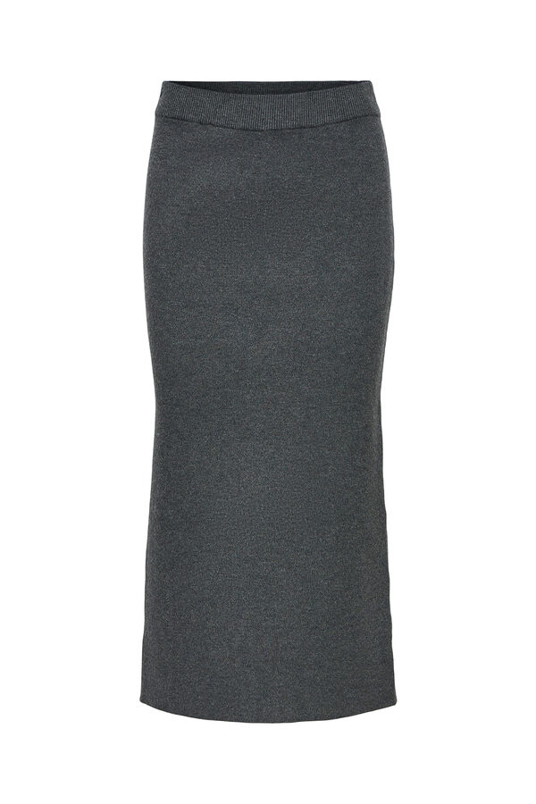 Cortefiel Midi knit skirt Grey