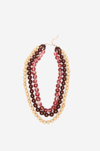 Cortefiel Triple beaded necklace