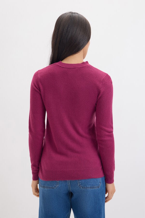 Cortefiel Soft feel jumper Purple