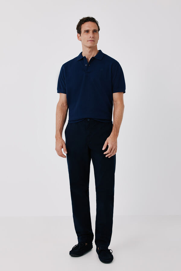 Cortefiel Polo with link structure Navy