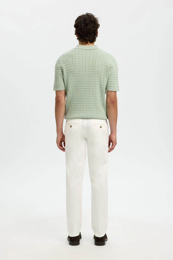 Selected Men's slim fit chinos White