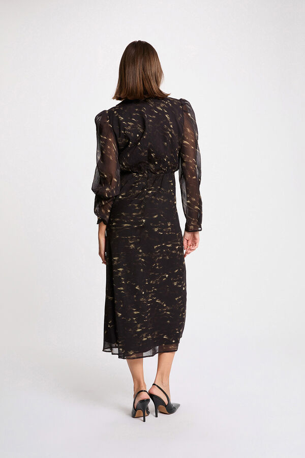 Morgan Vestido longo com mangas bufantes Multicolorido