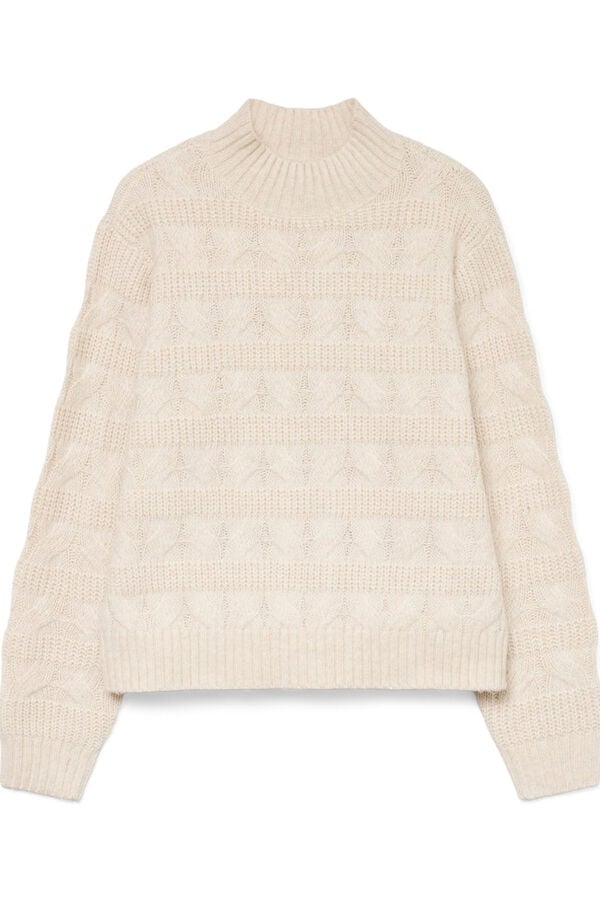 Vero Moda Camisola de malha de gola malha Cinzento