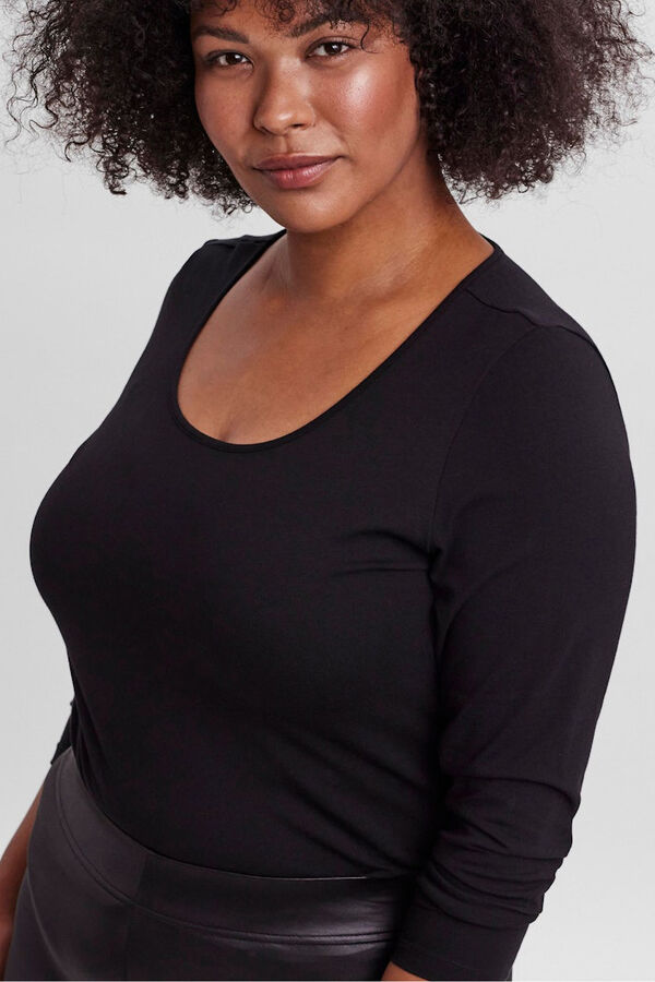 Vero Moda Curve T-shirt básica tamanho grande Preto
