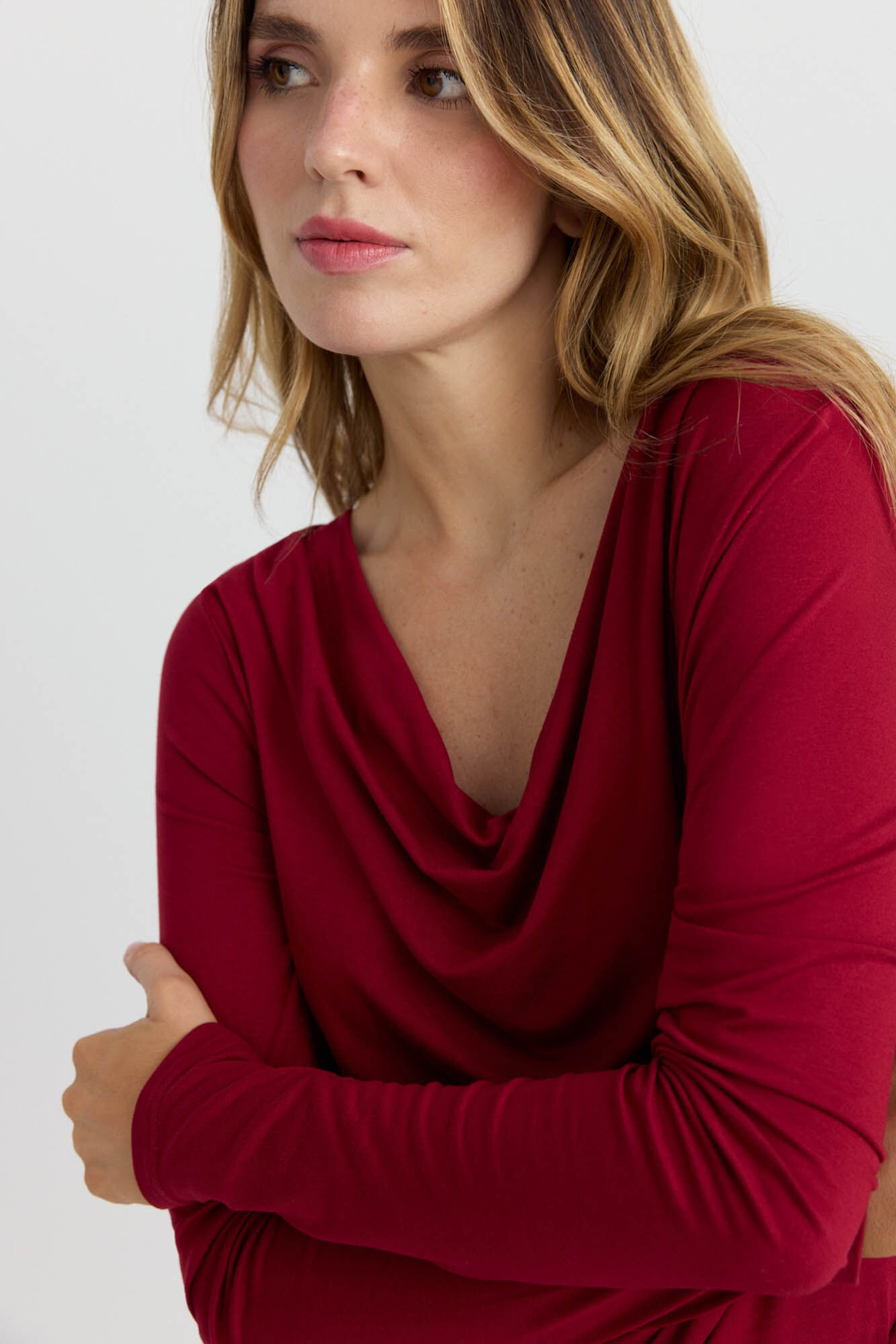Vero Moda Top con cuello desbocado