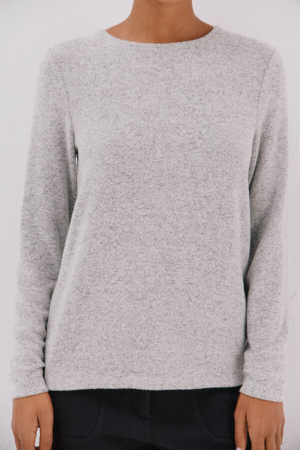 Cortefiel Basic crew neckline t-shirt Grey