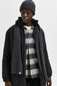 Cortefiel Light wool and cashmere scarf Grey