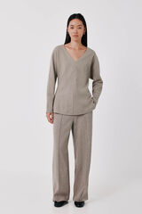 Cortefiel Comfort soft fabric trousers Beige