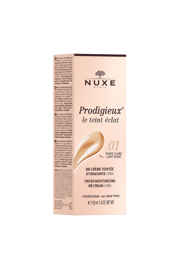 Nuxe BB Cream Moisturizer with 24H Color, Prodigieux&reg; le teint &eacute;clat 30ml - Light tone Printed white
