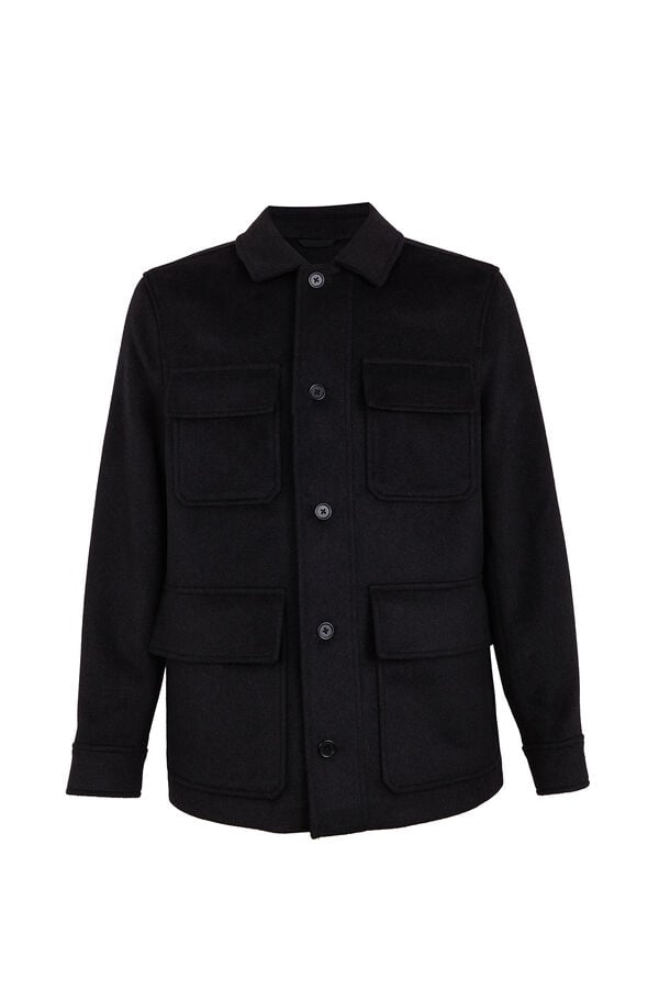 Cortefiel Four-pocket coat Dark grey