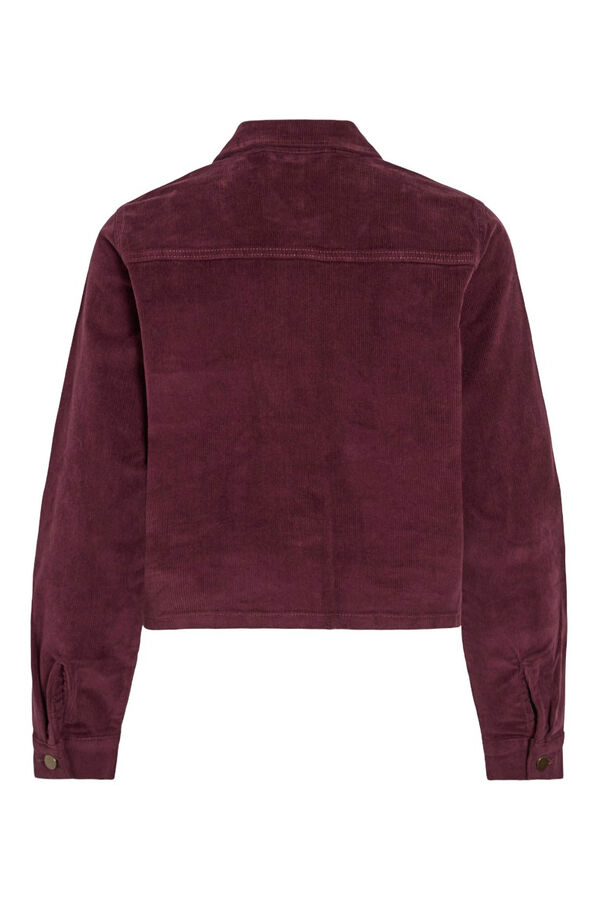 Vila Casaco curta de veludo cotel&ecirc; Roxo