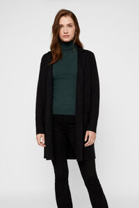Cortefiel Women's fine coat with long sleeves Black