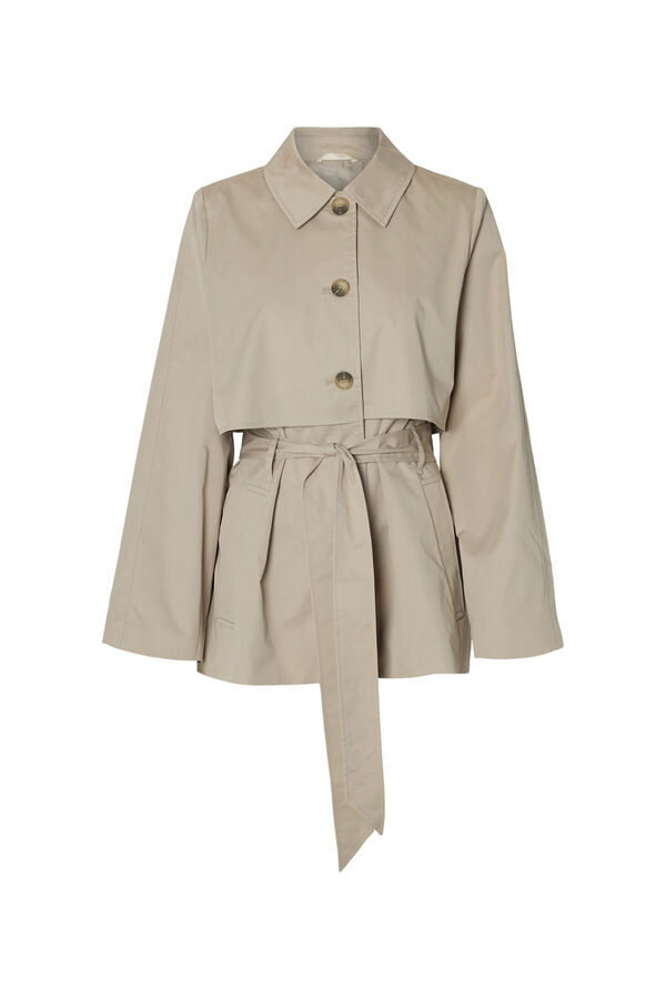 Selected Short trench coat Beige