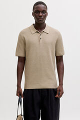 Jack & Jones Cotton jersey polo shirt Beige