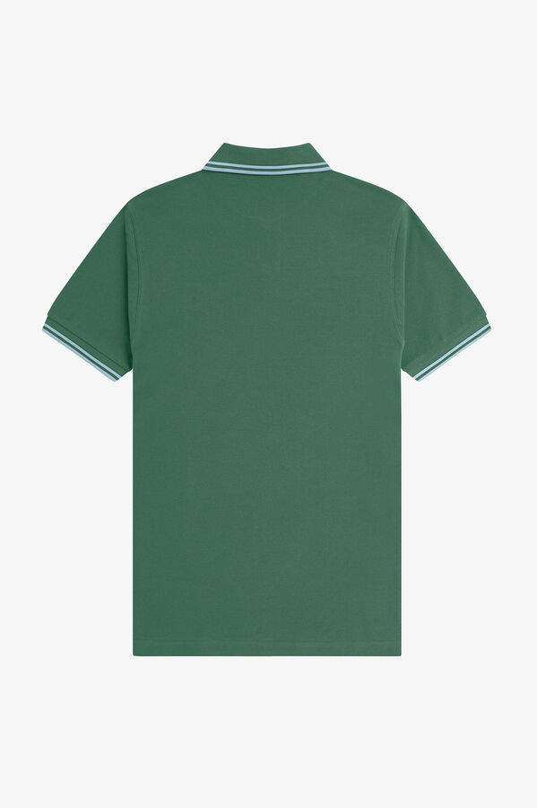 Fred Perry Polo piqué masculina de manga curta Verde