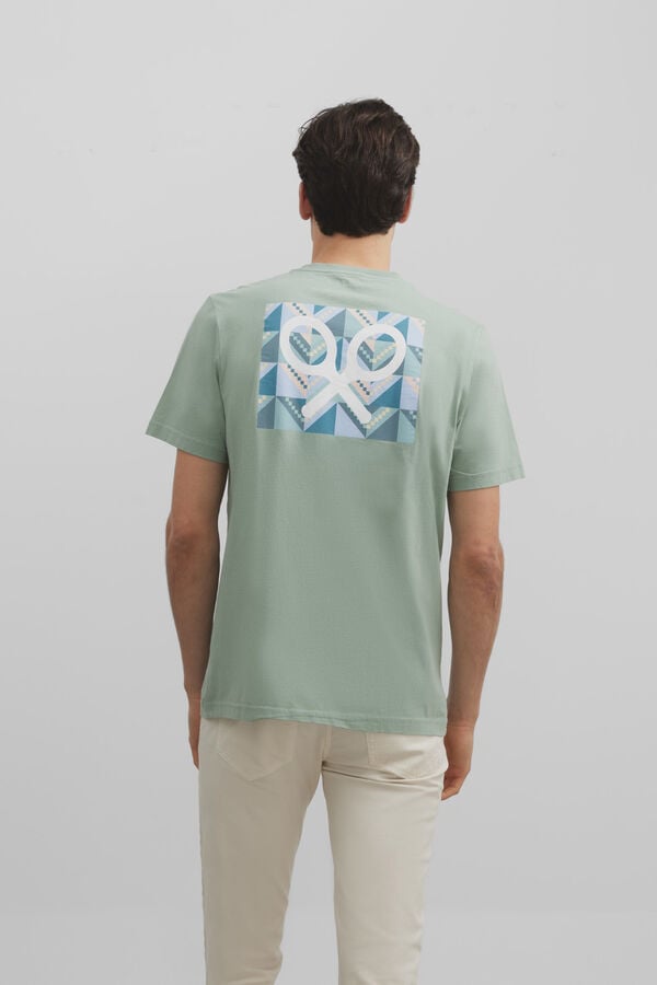Cortefiel T-shirt raquete geométrica  Verde