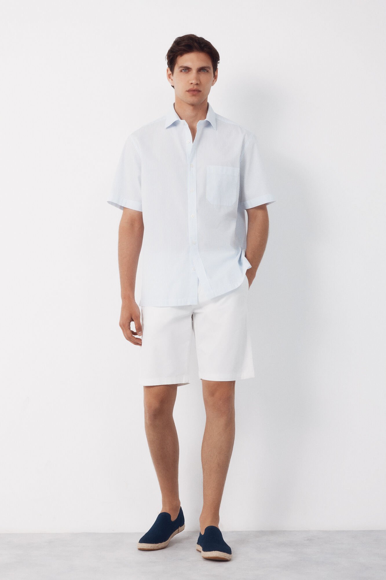 Cortefiel Striped short sleeve shirt