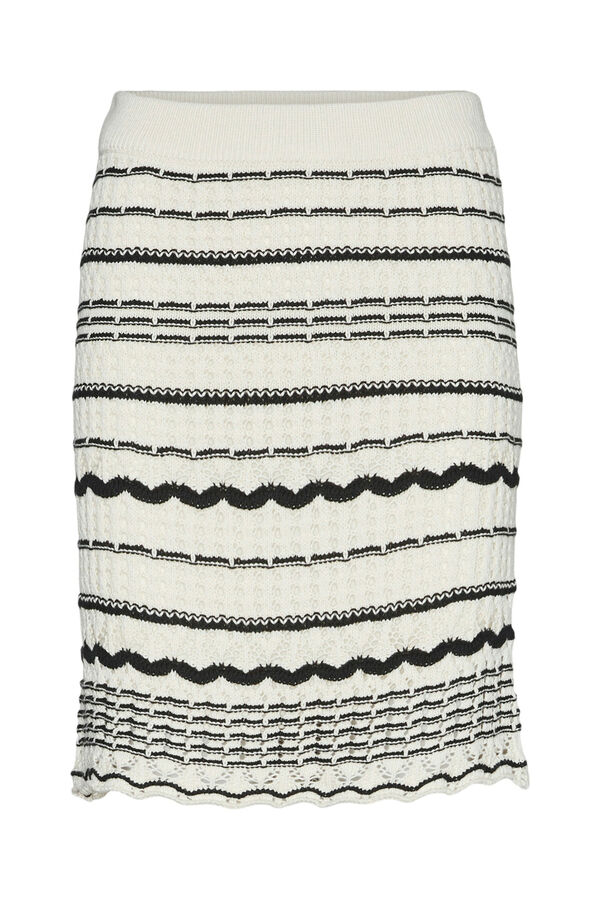 Cortefiel Short jersey-knit skirt Grey