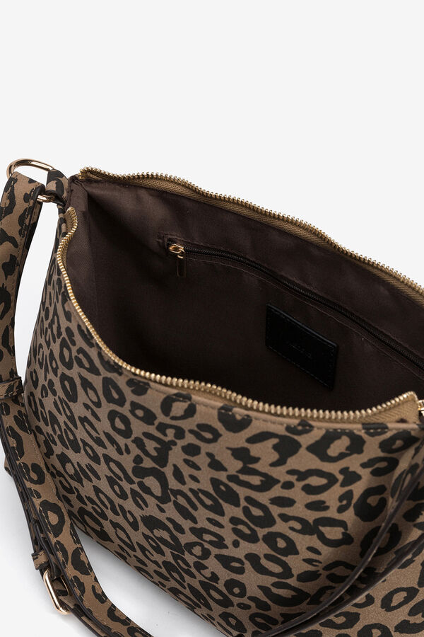 Vilanova Bolso efecto ante estampado Marrón