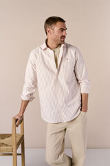 OOTO camisa oxford riscas de manga comprida Granada