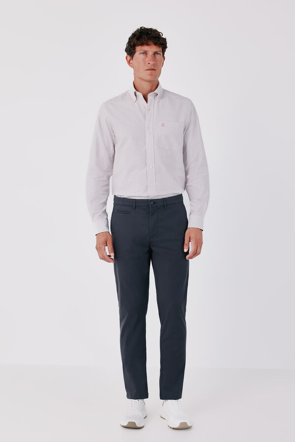 Cortefiel Candela striped Oxford shirt Pink