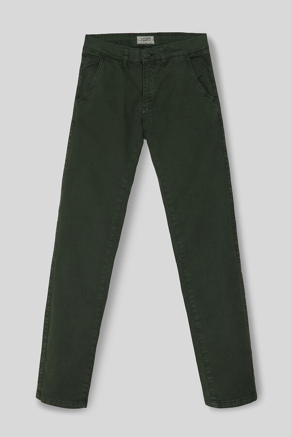 Silbon Pantal&oacute;n sport chino casual verde botella Verde oscuro