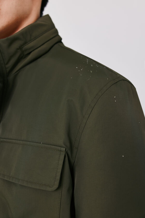Cortefiel Field jacket with 3 pockets Kaki