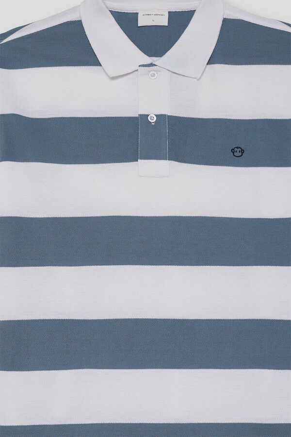 Street Monkey Polo manga curta Azul