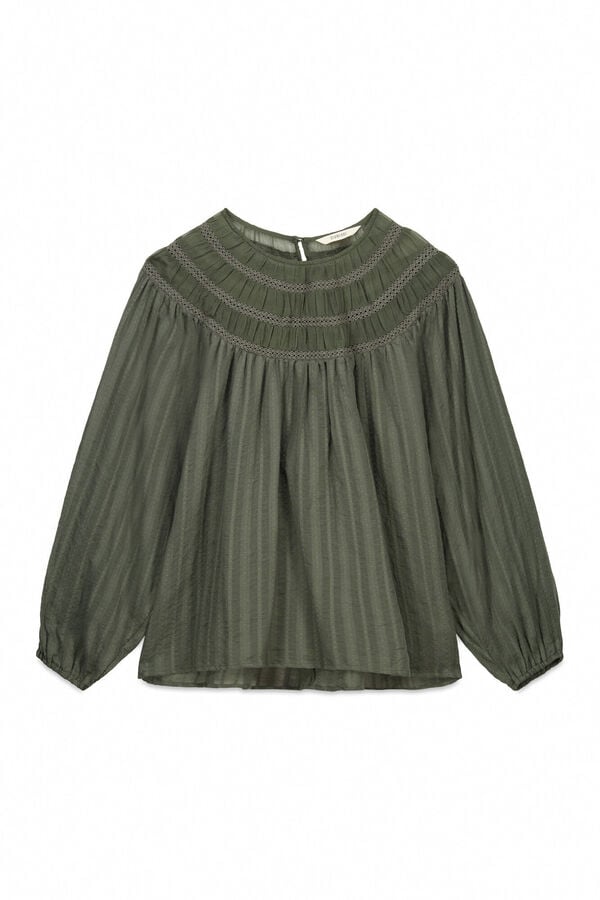 Slowlove Blusa combinada Verde