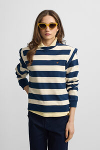 Silbon Sweatshirt com ombreiras &agrave;s riscas