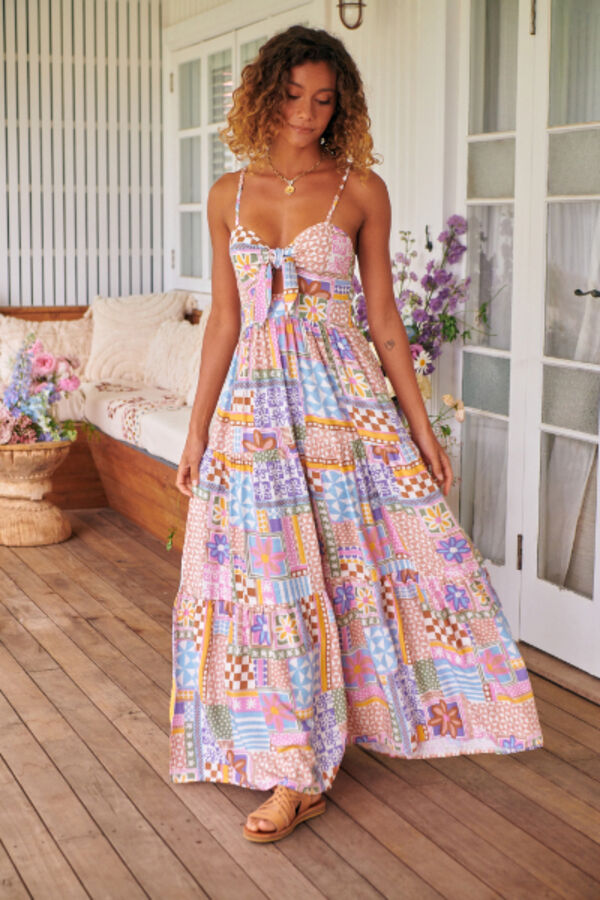 Jaase Sweet Illusions print Bambi maxi dress Multicolour