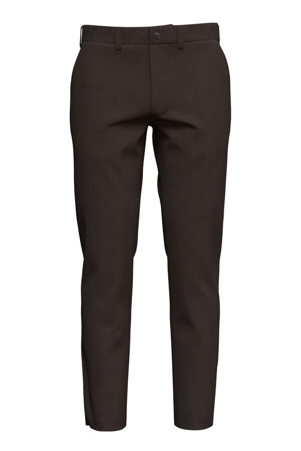 Selected Cal&ccedil;as chino para homem slim fit Castanho