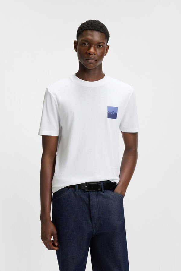 HUGO T-shirt de manga curta Branco