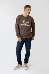 Privata Sweatshirt com gola redonda Castanho