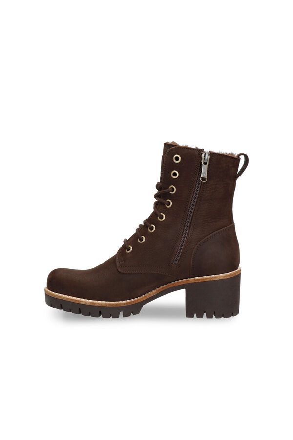 Panama Jack Botas de mulher com salto em pele nobuck Castanho