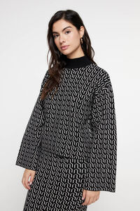 Cortefiel High neck jersey-knit jumper Black